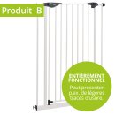 Barrière de sécurité bébé extra haute MIRA 73-81 cm – métal – sans perçage – reconditionnée
