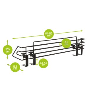 B-Ware: Herdschutzgitter Mowi 64-110 cm in Schwarz