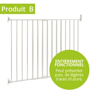 Barrière escalier enfant MAJA métal blanc – 69 à 116 cm – fixation murale – reconditionnée