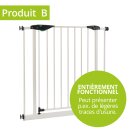 Barrière escalier enfant MIRA extensible 63-251 cm – métal – produit reconditionné