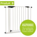 Barrière de sécurité bébé MIRA métal – 85 à 243 cm – reconditionnée – sans perçage