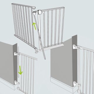 Porte d’extension pour barrière Milo – Métal 84 cm – Pièce détachée