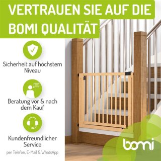 BOMI Miko Barrière de Sécurité Bois Naturel 63-71 cm – Sans Perçage