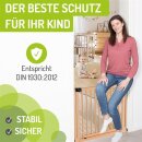 BOMI Miko Barrière de Sécurité Bois Naturel 63-71 cm – Sans Perçage
