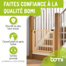 Barrière d’escalier Miko XXL – Bois de hêtre noir, extensible 103-111  cm