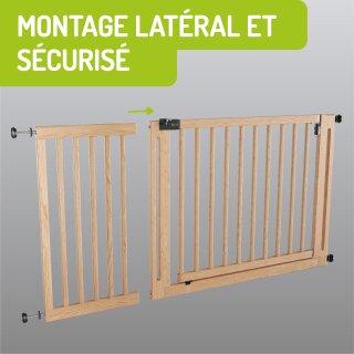 Extensions pour barrière Miko – Rallonges en métal naturel, hauteur 77 cm (40 cm)