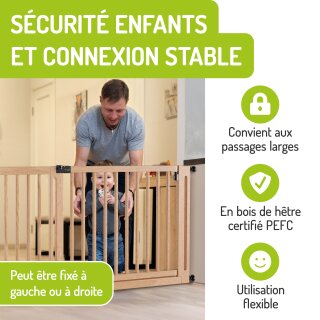 Extensions pour barrière Miko – Rallonges en métal naturel, hauteur 77 cm (40 cm)