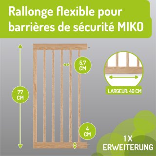 Extensions pour barrière Miko – Rallonges en métal naturel, hauteur 77 cm (40 cm)
