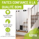 Barrière pour animaux Merle – 153-161 cm, extra haute, avec chatière 3 fonctions