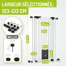 Barrière pour animaux Mira – 123-133 cm, 107 cm de hauteur, avec chatière Auto-Close