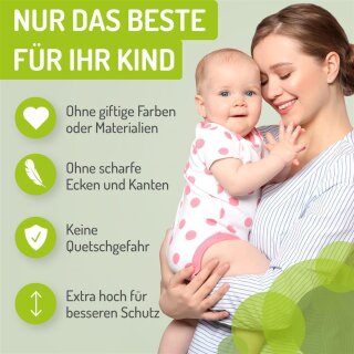 Barrière de sécurité Milo – Métal, porte extra large – Jusqu’à 525 cm