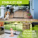 Barrière de sécurité Milo – Métal, porte extra large – Jusqu’à 223 cm