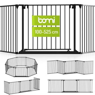 Barrière de sécurité Milo – Métal, porte extra large – Jusqu’à 284 cm