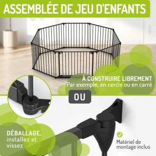 Barrière de sécurité Milo – Métal, porte extra large – Jusqu’à 284 cm