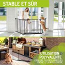 Barrière de sécurité Milo – Métal, porte extra large – Jusqu’à 284 cm