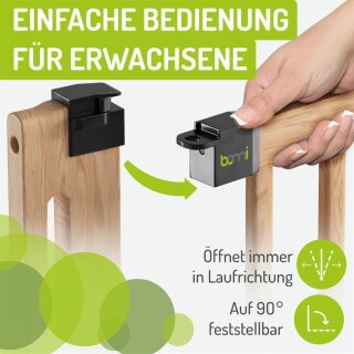 B-Ware: Kinderschutzgitter Miko 63-161 cm aus Holz