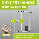 Extension extra-haute 107 cm pour barrières Merle & Mira FlatStep – Rallonge en métal avec chatière