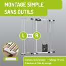 Extension extra-haute 107 cm pour barrières Merle & Mira FlatStep – Rallonge en métal avec chatière