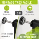 Barrière bébé Miko en bois noir – Extensible 63–161 cm, montage par pression