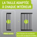 Extensions noires pour barrière Miko – Rallonges en bois 77 cm (10–50 cm)