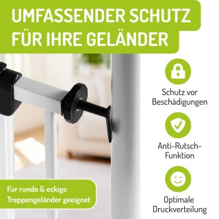 Adaptateur en Y BOMI M10 pour barrière de sécurité | Pour rampes descalier jusquà 60 mm | Noir (lot de 2)