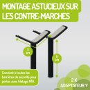 Adaptateurs en Y noirs M10 pour rambardes – Compatibles avec barrières Merle & Mira
