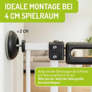 Coussinets muraux ronds & carrés – Set 4 pièces antidérapants pour barrières bébé