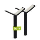 Adaptateurs en Y noirs M10 pour rambardes – Compatibles avec barrières Merle & Mira