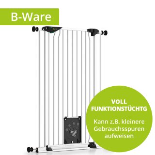 Barrière chien et chat MIRA extra haute 107 cm – grille métal avec chatière