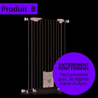 Barrière chien et chat MIRA extra haute 107 cm – grille métal avec chatière
