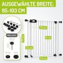 BOMI Merle FlatStep – Barrière enfant extra plate 95-103 cm – Sans perçage & passage XXL