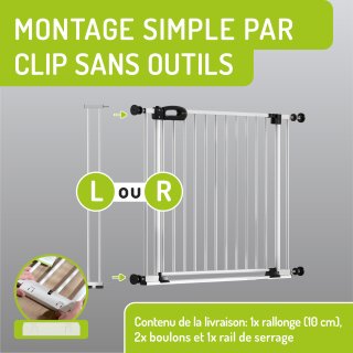 Extensions pour barrière bébé Merle & Mira Flatstep – Largeurs modulables et installation rapide