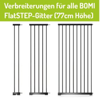 Extension BOMI pour barrière de sécurité FlatSTEP | Hauteur : 77 cm | Dimensions : 10–90 cm