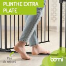 Barrière de sécurité Merle FlatStep noire – 63 à 217 cm – Sans seuil, XXL porte, Auto-Close
