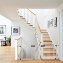 Barrière d’escalier Merle XXL avec double porte – Sécurité bébé & animaux, montage par pression