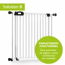 Barrière de protection enfant MERLE FlatStep – extra plate – sans risque de trébuchement