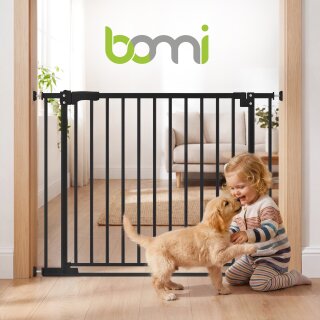 BOMI Mara noire – barrière métallique sans extensions, fixation par pression ou à vis