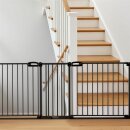 BOMI Mara FlatStep Barrière de Sécurité XXL 188–283 cm Noire – Double Porte pour Escaliers