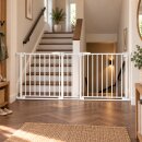 BOMI Mara FlatStep XXL – Barrière de sécurité escalier blanche 188–283 cm à 2 portes